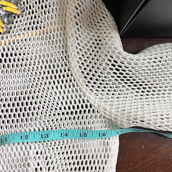 Gracia Peplum Mesh Jeweled top Size M - Picture 6 of 11